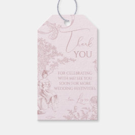 Etiqueta Para Presente Chic Moderno Toile de Jouy Piquenique Despedida de