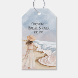 Etiqueta Para Presente Chic Praia e Ondas Chá de Bebê e Noiva