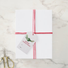 Etiqueta Para Presente Chic Red Holly Sai Feriado de Natal Buquê