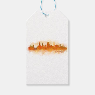 Etiqueta Para Presente chicago Illinois City Skyline v03