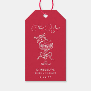 Etiqueta Para Presente Chiclete Vermelho Tendência Ela É a Cereja no Topo