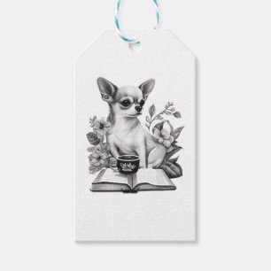 Etiqueta Para Presente Chihuahua  Livro  Café  Chá  Leitura  