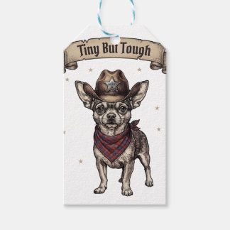 Etiqueta Para Presente chihuahua, minúsculo mas resistente, cão vaqueiro,