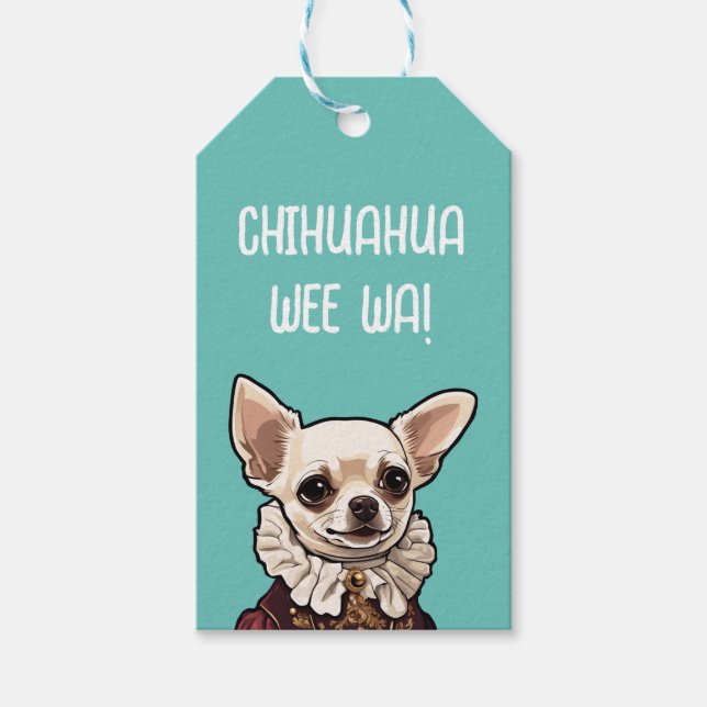 Etiqueta Para Presente Chihuahua wee wa (Frente)