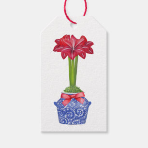Etiqueta Para Presente Chinoiserie Amaryllis Gift Tags