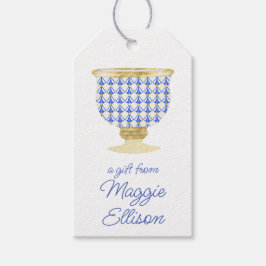 Etiqueta Para Presente Chinoiserie Watercolor Chic Vase Gift Tags