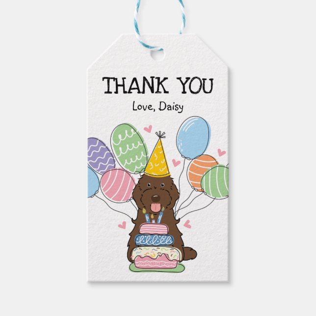Etiqueta Para Presente Chocolate Cockapoo Festa de aniversário Cavapoo Fa (Frente)