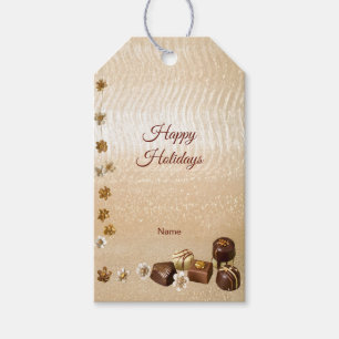 Etiqueta Para Presente Chocolates Sortidos com Tag de Presente de Flores