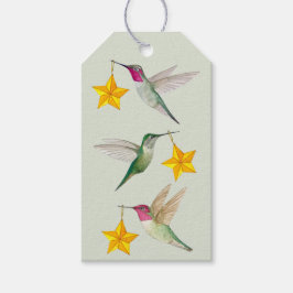 Etiqueta Para Presente Christmas Anna's Hummingbirds Gift Tag