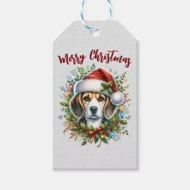 Etiqueta Para Presente Christmas Beagle Rustic Christmas Farmhouse Style