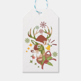 Etiqueta Para Presente Christmas Colorful Deer Design