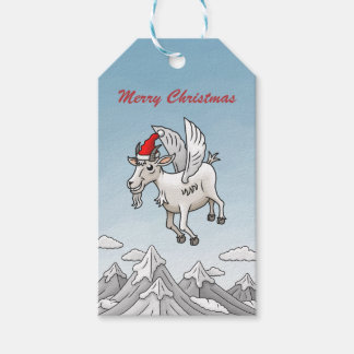 Etiqueta Para Presente Christmas goat's flight in the mountains