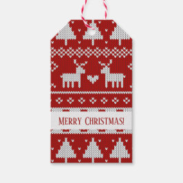 Etiqueta Para Presente Christmas Knitted Deer Sweater Gift Tags