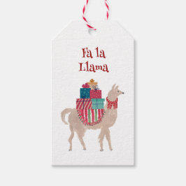 Etiqueta Para Presente Christmas Llama Retro Hand-Illustrated Holiday
