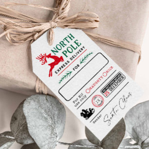 Etiqueta Para Presente  Christmas North Pole Express Nice list approved
