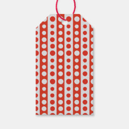 Etiqueta Para Presente Christmas Trees Red and White Polka Dots Holiday