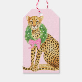 Etiqueta Para Presente Christmas Wreath Leopard 