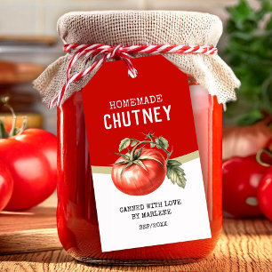 Etiqueta Para Presente Chutney de tomate caseiro com tomate vermelho