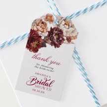Chuva Burgundy Floral Outono Chá de Noiva