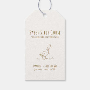 Etiqueta Para Presente Chuva de Bebê Minimalista Elegante Boho Silly Goos