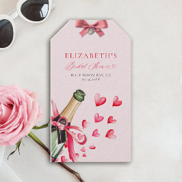 Etiqueta Para Presente Chuva de Corações Casamento Caprichoso no Dia dos 