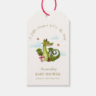 Etiqueta Para Presente Chuva de Estrelas do Pequeno Dragão Mítico Baby Sh