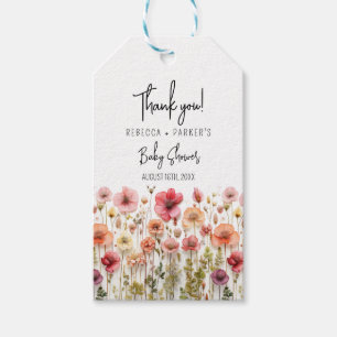 Etiqueta Para Presente Chuva de flores Boho Baby Shower 