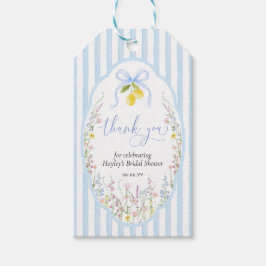 Etiqueta Para Presente Chuva de Flores de Noiva Posey Azul