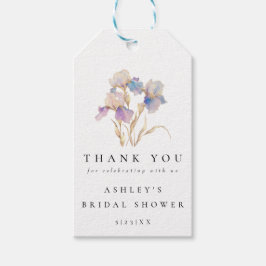Etiqueta Para Presente Chuva de Noiva Floral Íris Elegante