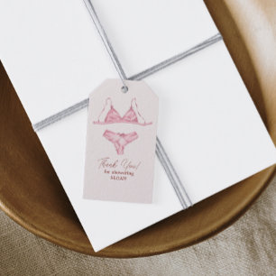 Etiqueta Para Presente Chuva de Noiva Lingerie Blush