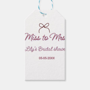 Etiqueta Para Presente Chuva de presentes de Miss para Mrs adicionar nome