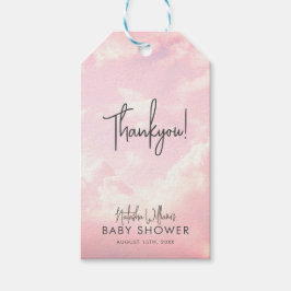 Etiqueta Para Presente Chuva de Rosas Pastel Bebê Shower