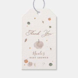 Etiqueta Para Presente Chuva de Sonhos: Um Pequeno Baby Shower de Abóbora