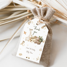Chuveiro de Bebê Boho Girafa Obrigado