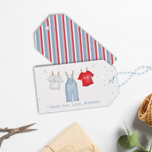 Etiqueta Para Presente Chuveiro É um Menino Roupa Personalizada
