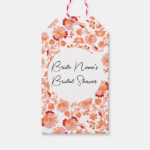 Chuveiro Nupcial de Impressão Floral Laranja Elega
