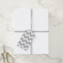 Etiqueta Para Presente Cinza e Chevron Branco