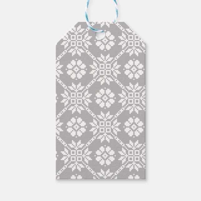 Etiqueta Para Presente Cinza Letã Tradicional Sun Auseklis Saulite (Frente)