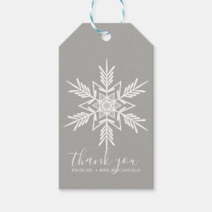 Etiqueta Para Presente cinza moderno WINTER WONDERLAND