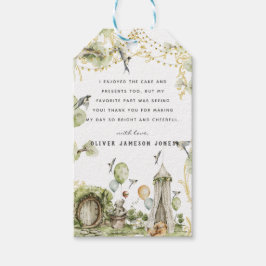 Etiqueta Para Presente Circo Woodland | Festa de aniversário Obrigado