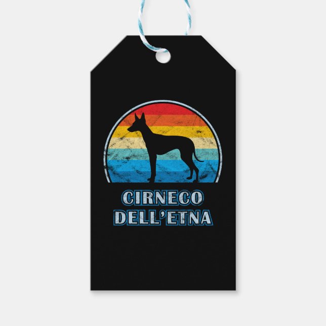 Etiqueta Para Presente Cirneco Dell'etna Dog (Frente)