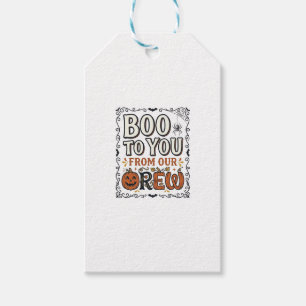 Etiqueta Para Presente Citação de Halloween Boo to You From Our Crew Vint