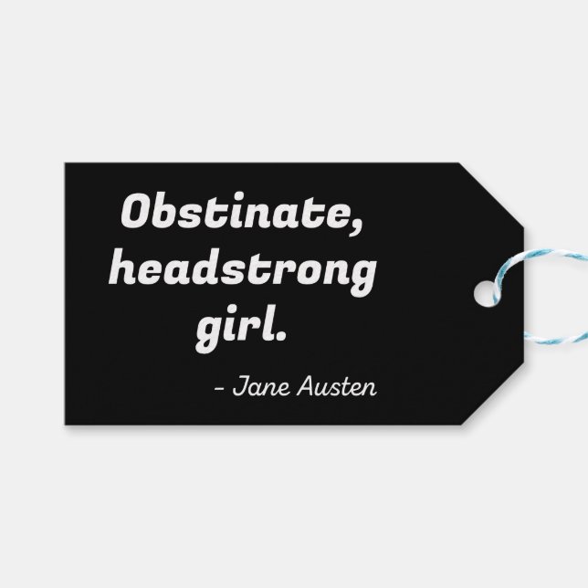 Etiqueta Para Presente Citação de Orgulho e Preconceito II (Frente (horizontal))