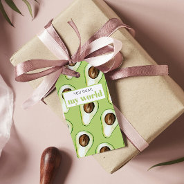 Etiqueta Para Presente Citação do Diário Verde Avocado Moderno