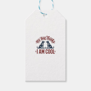 Etiqueta Para Presente Citação Engraçada de Cachorro Camisa Vintage Desen