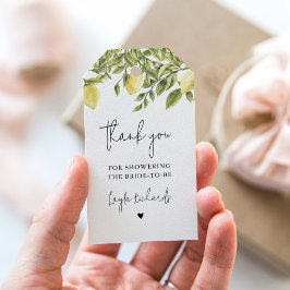 Etiqueta Para Presente CITRON Lemon Citrus Chá de panela Favor tag