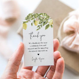 Etiqueta Para Presente CITRON Watercolor Lemon Citrus Favor tag