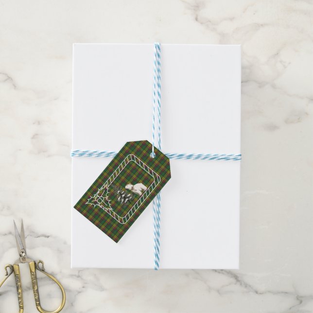 Etiqueta Para Presente Clã Tartan da antiga Escócia MacMillan (Com cordão)