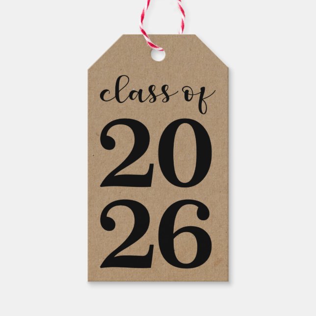 Etiqueta Para Presente Class of 2026 Graduation Centerpiece Favor (Frente)