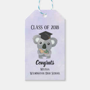 Etiqueta Para Presente Classe de Urso Koala em Boné de formatura 20xx